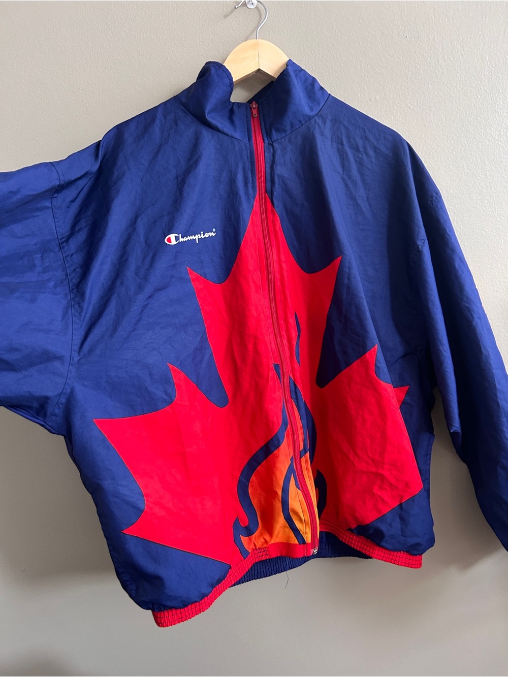 Vintage 1996 Champion Team Canada Olympic Windbreaker Jacket XL - Picture 10 of 13